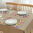 thumbnail image 3 of Pioneer Flower Floral Print Pattern Summer Placemats Table Placemats Set Of 4-Linen Kitchen Washable Placemats Table Mats 12x18 Inch Non-Slip Heat Resistant, 3 of 6