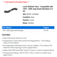 thumbnail image 2 of Lower Radiator Hose - Compatible with 1999 - 2000 Jeep Grand Cherokee 4.7L V8, 2 of 2