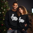thumbnail image 2 of EcoLoom Love Bunny Rabbit Lover Animal Pet Owner Easter Long Sleeve Unisex Midweight Crewneck Sweatshirt, 2 of 4