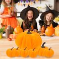 thumbnail image 4 of ¡Última Oportunidad de Ahorro!, Paquete de 7 pequeñas calabazas artificiales realistas de cucurbitáceas para cultivo de otoño, para el jardín del hogar, decoración de Acción de Gracias o Halloween, 4 of 9