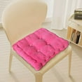 thumbnail image 4 of Meditation Floor Pillow Set of 1, Square Large Pillows Seating for Adults, Tufted Corduroy Cushion for Tatami Living Room, Hot Pink, 22x22 Inch, 4 of 6