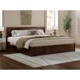 thumbnail image 3 of AFI Lylah King Solid Wood Platform Bed with Panel Footboard and Storage Drawers, Walnut, 3 of 16