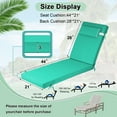 thumbnail image 2 of DTTRA Chaise Lounge Cushions Outdoor, 72 x 21 x 3 Inch, Waterproof Lounge Chair Cushion for Outdoor Furniture, Patio Lounger Pads with Removable Cover Ties Pillow for Pool, Garden Loungers, 2 of 7
