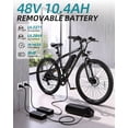 thumbnail image 5 of ANCHEER Gladiator 500W 26" Electric Bike for Adults, Electric Mountain Bike with 1.95 Inch eMTB Tire, 48V 10.4Ah Battery, 7 Speed，Front Suspension，Adults Electric Bicycle UL2849 Certified, 5 of 10