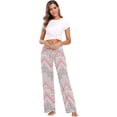 thumbnail image 6 of Women's Tribal Ethnic Zig Zag Pajama Pants, Casual Pajama Bottoms Lounge Pants Wide Leg, 6 of 7