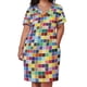 thumbnail image 2 of Pant-vestido de noche para mujer ropa holgada con bolsillos patrón de paleta de colores, 2 of 6