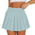 thumbnail image 6 of Clearance Sale! Women's Tennis Skirts With Pockets Lightweight Summer Athletic Pleated Skirt With Shorts Underneath Blue L Size, 6 of 9
