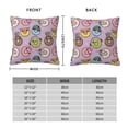 thumbnail image 2 of Fuzoiu Cute Donuts Print Square Pillow Cover,Hidden Zipper Design,Luxury Square Pillow Case, Throw Pillow,Couch Cushion-26"x26", 2 of 7