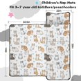 thumbnail image 5 of Multicolor Cat and Heart White Pattern Teens Toddler Nap Mat with Pillow, Sleeping Mat Bag for Preschool Daycare 59"x22", 5 of 6