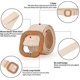 thumbnail image 3 of Cinturones de mujer para vestidos, banda elástica de paja de ratán con hebilla de madera, 3 of 5