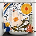 thumbnail image 3 of Tchckioa Boho Floral Shower Curtain for Bathroom,47x64 Inch Waterproof Hooks Bath Curtain Decor, 3 of 6