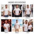 thumbnail image 7 of Elvqul Mens Shirt White Round Neck T Shirt Pullover Short Sleeve Stretchy Summer Sports Tops for Men Plain, 7 of 7