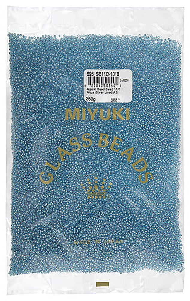 Miyuki Glass Seed Beads 11/0 (250g) DB1018 Silverlined Aqua AB Bead for DIY