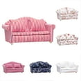 thumbnail image 3 of LIJCC Mini Furniture Living Room Scene Model Dollhouse Dollhouse Furniture Living Room Scene Model Small Floral Fabric Double Sofa, 3 of 5