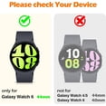 thumbnail image 2 of KOMI 2 Pack Hard Case Compatible with Samsung Galaxy Watch 6 44mm with Screen Protector, HD Tempered Glass Screen Protector Cover Overall Protective Cover, Black, 2 of 5