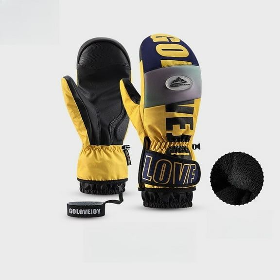 Waterproof Ski Mittens Ski Glove for Women Men Youth Winter Cold Weather Snow Gloves with Hands Warmer Zipper Pocket
