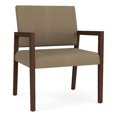 thumbnail image 1 of Pemberly Row Waiting Reception Wide Guest Chair Wood Frame in Brown, 1 of 5
