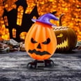 thumbnail image 4 of pdqouc Wind Up Walking Pumpkin Toy Double Layer Halloween Pumpkin with Green Hat Fun Halloween Novelty Toy for Kids and Adults, for Halloween Party FavorsSupplies, 4 of 4