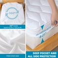 thumbnail image 2 of Queen Mattress Protector Waterproof, 100% Waterproof Quilted Fitted Mattress Pad, Ultra Soft & Noiseless Mattress Cover Bed Cover - fits up to 21" Deep, Machine Washable, 2 of 7