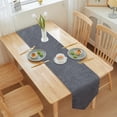 thumbnail image 4 of Chemin de Table en Tissu Cheese pour Hommes Femmes Beige Polyester Long Chemin Transparent 30X210Cm, 4 of 6