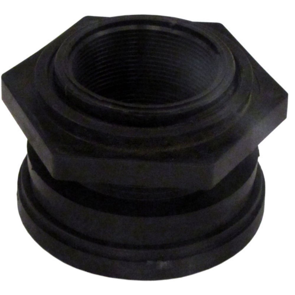 1" NPT Polypropylene Bulkhead Fitting with NBR Gasket
