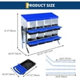 thumbnail image 2 of AKDSteel Chicken Nesting Boxes for Chickens, 8/10 Hole Metal Roll Away Nest Box with Lid Cover for Chicken Coop, Easy Egg Collection and Egg Protection, Hen Roosting Boxes, 2 of 7