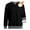Black, variant on Thrilos Mens Sweatshirts Fleece Crewneck Long Sleeve Sweatshirt Color Block Midweight Pullover Shirts Work Tops