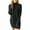 Black, variant on Shirts for Men, Women's Oversized Crewneck Fall Cable Knit Long Sleeve Chunky Sweater Dress