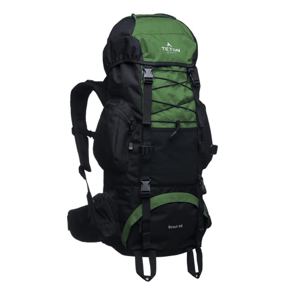 Mochila Scout 45L Teton Sports Hiking Negro Verde