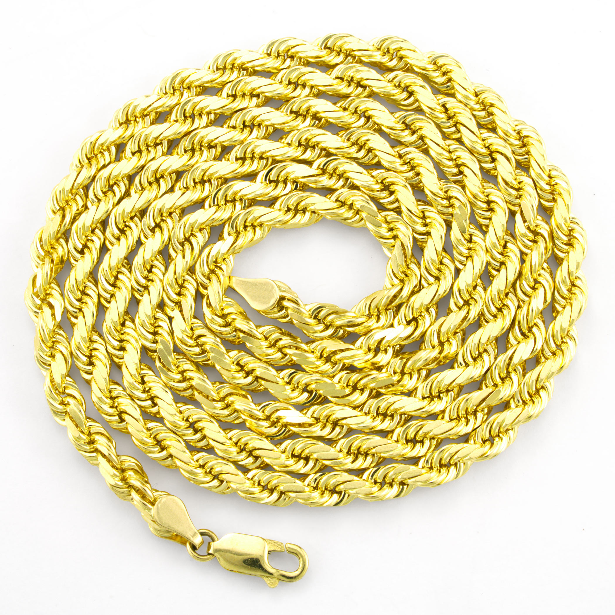 Nuragold 10k Yellow Gold 5mm Rope Chain 