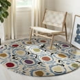 thumbnail image 2 of SAFAVIEH Soho Venice Abstract Wool Runner Rug, Ivory/Multi, 2'6" x 14', 2 of 9