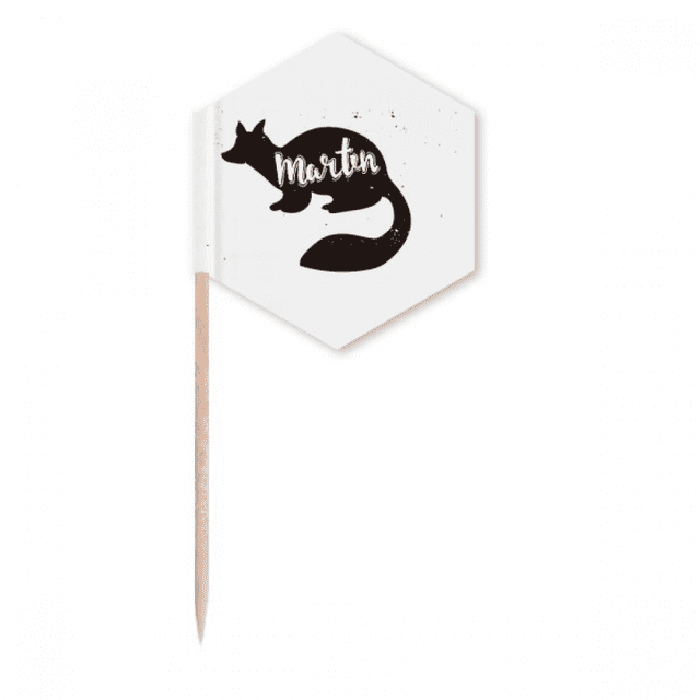 Marten Black And White Animal Toothpick Flags Cupcake Picks Party Celebration