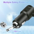 thumbnail image 3 of TSV Car Charger, 120W 4-Socket Cigarette Lighter Splitter with QC18W & PD20W, DC 12-24V, 3 of 7