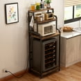 thumbnail image 5 of Vintage 4-Tier Mini Fridge Cabinet Stand Storage Microwave Shelf, 5 of 21