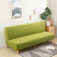 thumbnail image 4 of KKHZ   Fleece Fabric Armless Sofa Bed Cover Solid Color Without Armrest Big Elastic Folding Furniture home Decoration Bench Cover, 4 of 7