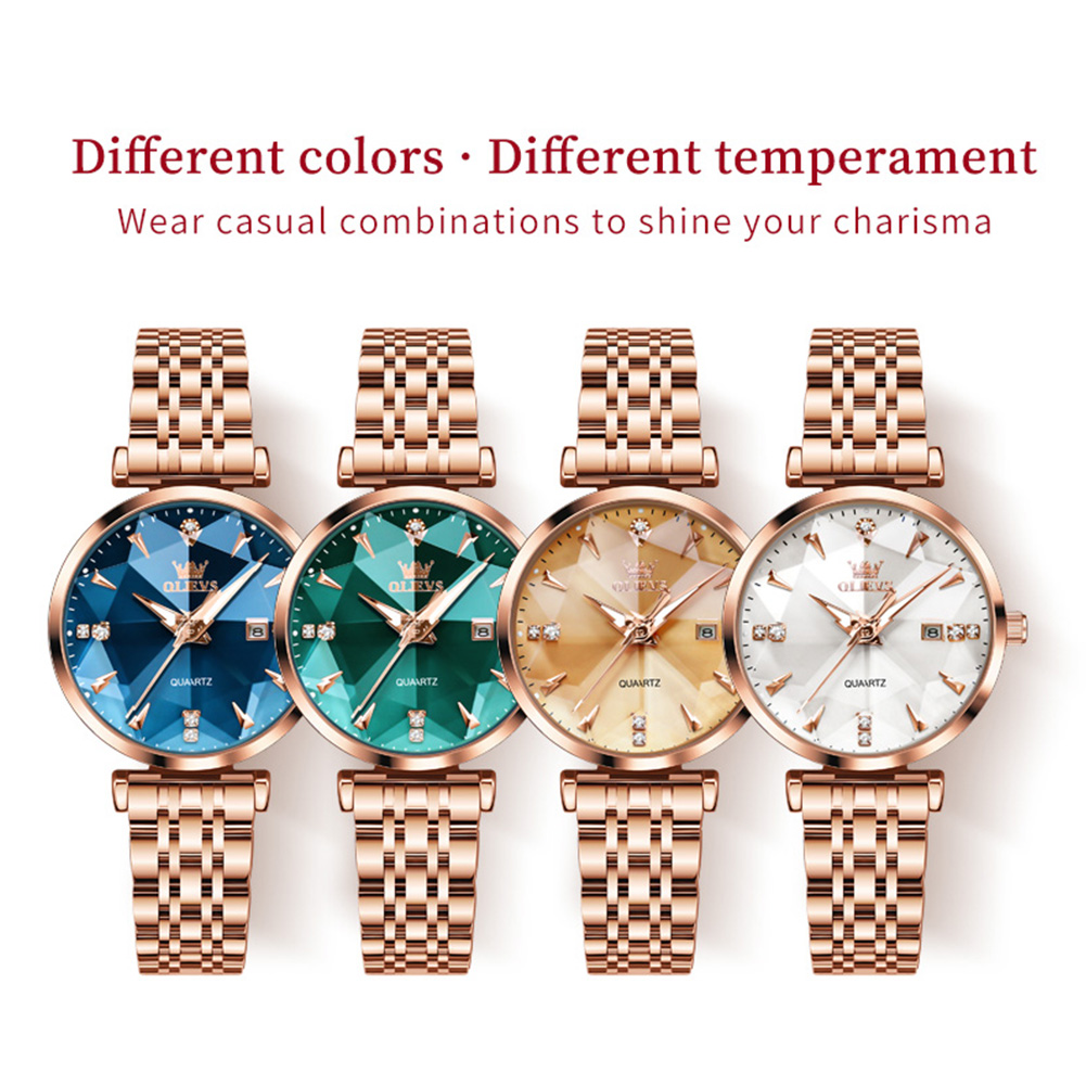 OLEVS Women's Rose Gold Luxury Quartz Watch photo 8