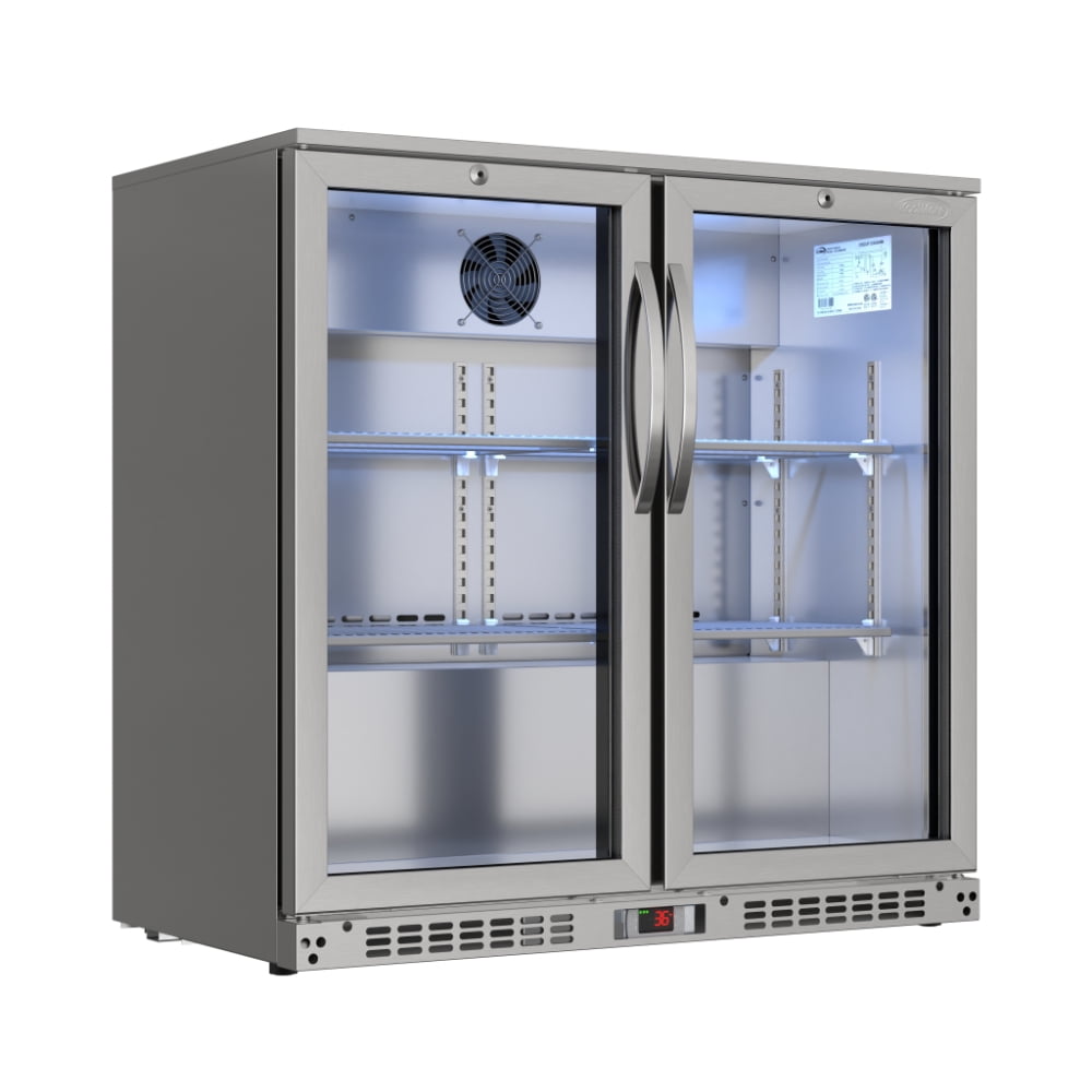KoolMore 35 in. Two-Door Back Bar Refrigerator – 7.4 Cu. ft.