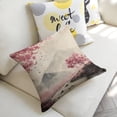 thumbnail image 5 of pink tree mountain river Linen toss pillowcase decoration pillowcase gifting preferred 18x18 inch cushion cover 2 sets sofa pillowcase sofa bedroom living room car, 5 of 8