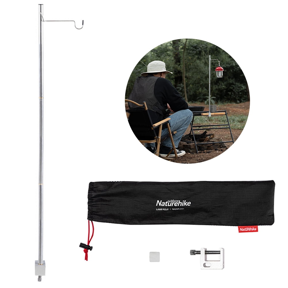 Camping Table Folding Lamp Pole Portable & Lightweight Aluminum Durable