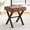 Reddish Brown, variant on Square Linen Makeup Stool, Metal X Legs, Small Ottoman Stool Chair for Vanity, Modern Padded Seat Foot Rest for Makeup Room, Bathroom