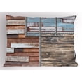 thumbnail image 1 of Rustic Pillow Sham Modern and Old Mixture Harmony Rusty Design with Geometric Lines Details Artwork, Decorative Standard Size Printed Pillowcase, 26 X 20 Inches, Brown and Blue, by Ambesonne, 1 of 2