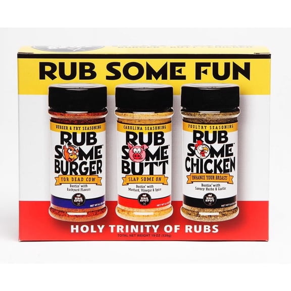 3 Pack BBQ Spot Barbecue Rub Some Burger Butt and Chicken Seasoning Spices Gift Set