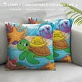 thumbnail image 3 of Creowell Summer Welcome Throw Pillow Covers  Farmhouse Beach House Decorative Lumbar Pillowcases Sea Turtle Cushion Covers for Front Porch Decor Housewarming Gifts White, 3 of 5