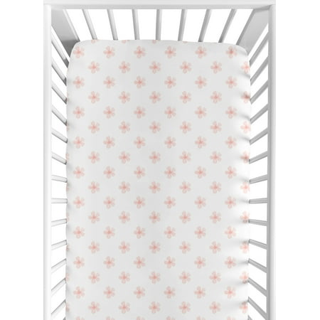 UPC: 0846480085874 | Watercolor Floral Burgundy Wine and Pink Flower Blossom Fitted Crib Sheet by Sweet Jojo Designs