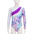 thumbnail image 5 of YEAHDOR Kids Girls Gymnastics Ballet Leotard Holographic Cartoon Printed Figure Skating Acrobatic Costume Shadow Pink 4, 5 of 7