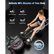 YOSUDA Home Water Rower Machine, 350 lbs Max Weight, with LCD Display