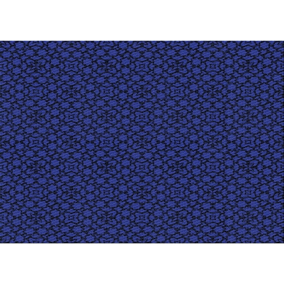 Ahgly Company Machine Washable Indoor Rectangle Transitional Blue Orchid Blue Area Rugs, 7' x 10'