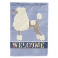 thumbnail image 1 of Carolines Treasures CK3615CHF Poodle Welcome Flag Canvas House Size, 1 of 4