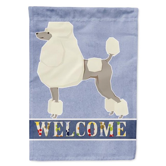 Carolines Treasures CK3615CHF Poodle Welcome Flag Canvas House Size