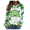 thumbnail image 2 of Amzcrzy Chandails en Molleton à Manches Longues pour Femmes, Mode de la Saint-Patrick, Blouse Ample Imprimée à Manches Longues, Col Rond, Chandail Décontracté, 2TG, 2 of 5